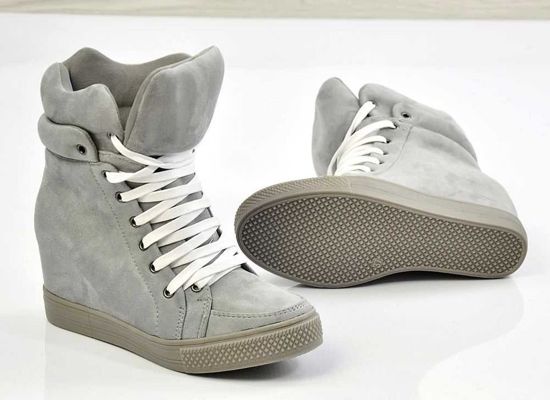 Wysokie trampki sneakersy /G12-3 Ae253 S426/ Szare