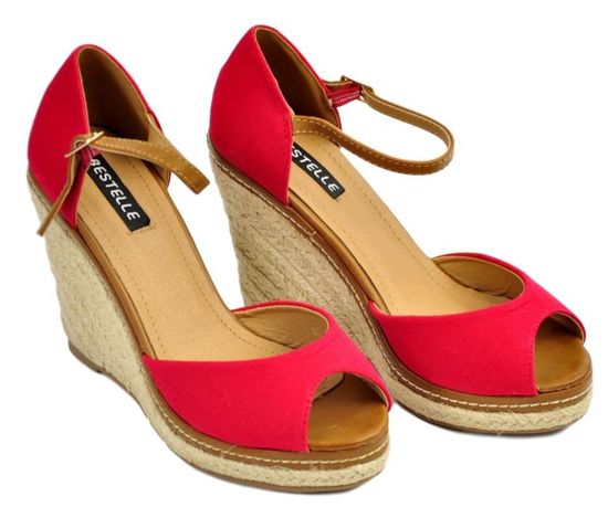 Czerwone sandały espadryle /C6-2 Ae320 S215/