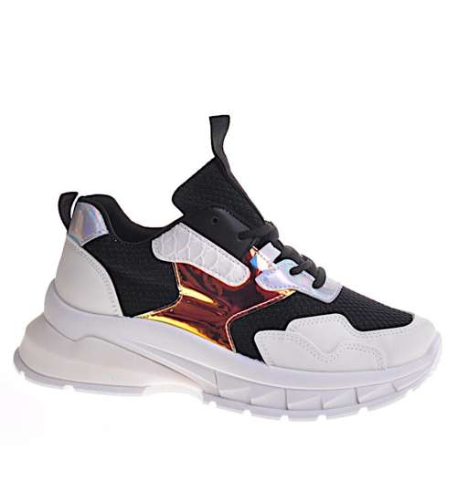 Damskie buty sportowe na platformie białe /G3-3 12396 T298/ 