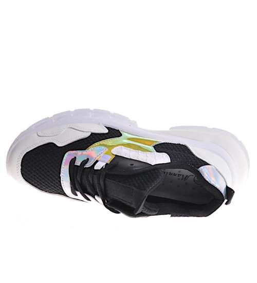 Damskie buty sportowe na platformie białe /G3-3 12396 T298/ 