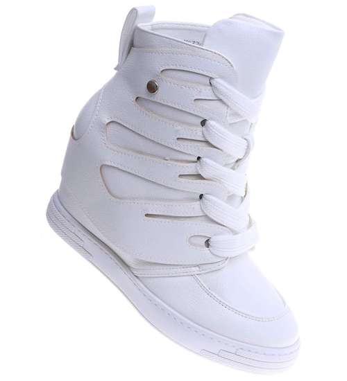 Białe trampki sneakersy na koturnie Seastar /F7-2 14900 T937/