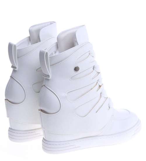 Białe trampki sneakersy na koturnie Seastar /F7-2 14900 T937/