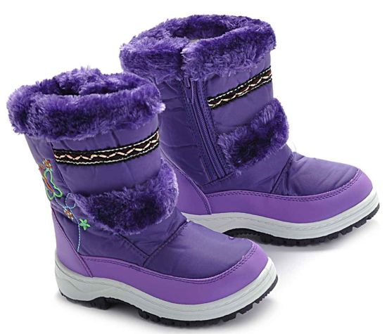 Buty dziecięce- Kozaki śniegowce z ociepleniem Fioletowe /C4-1 Ae1126 290/