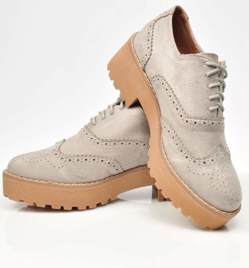 Buty na platformie CREEPERSY- Outlet- Szare /D2-3 2921 S192/