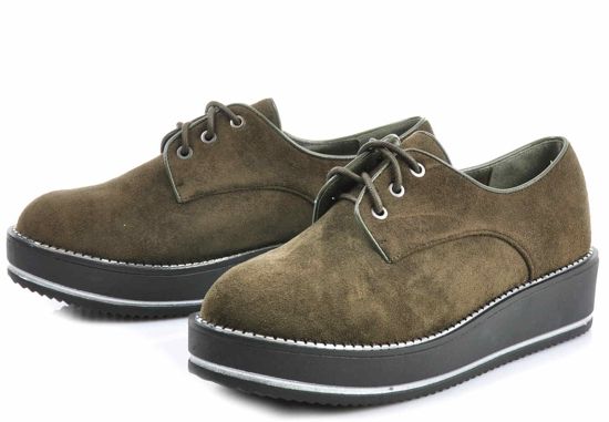 Buty na platformie- CREEPERSY Olive /G11-1 1559 S291/