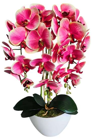 Kolorowy storczyk orchidea sztuczne kwiaty 60 cm 3pgrc