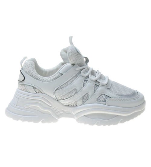 Białe buty sportowe dla kobiet /D8-3 6157 S392/
