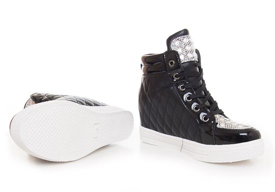 Czarne trampki sneakersy /E10-3 Q50 Sx317/ 