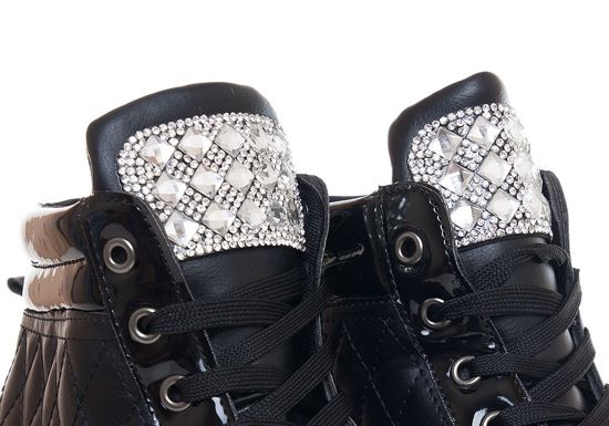 Czarne trampki sneakersy /E10-3 Q50 Sx317/ 