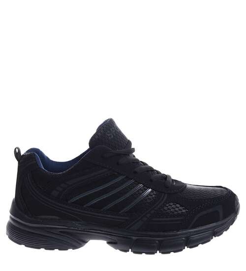 Lekkie czarne damskie buty sportowe BL Navy /G4-2 15137 T341/