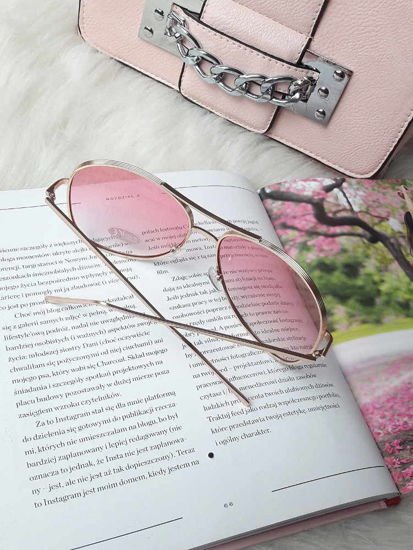 Różowe okulary przeciwsłoneczne dla kobiet /HT14 S068/