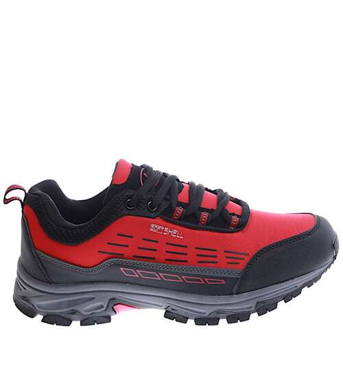 Czerwone męskie buty trekkingowe /G8-3 15018 T782/