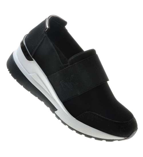Wsuwane damskie buty sportowe Czarne /G10-3 7250 S496/