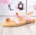 Różowe sandały damskie na płaskim obcasie /E3-3 2428 S/