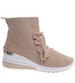 Trampki sneakersy na koturnie Khaki /F5-3 13155 T3/