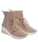 Trampki sneakersy na koturnie Khaki /F5-3 13155 T3/