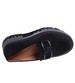 Czarne zamszowe półbuty loafersy na platfomie /D6-1 15449 T438/