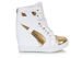 Białe botki sneakersy złote wstawki /D2-3 W275 Sel433-50/
