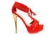 Sandały szpilki w stylu Boho /F7-3 Y114 S/ Czerwone