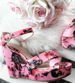 Różowe sandały na koturnie /B1-3 2036 S199/