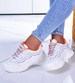 Damskie sneakersy sznurowane Orange /C2-2 10514 S236/ 