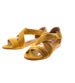 Żółte sandały espadryle z miękkiego zamszu /X3-4 4798 S272/