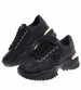 Sznurowane czarne buty sportowe na platformie /D2-3 16776 G287/