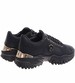 Sznurowane czarne buty sportowe na platformie /D2-3 16776 G287/