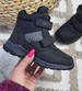 Zimowe chłopięce buty na rzepy Czarne /D8-3 15335 T549/