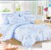 Błękitny zestaw pościeli Flower Print Home Textile /KE-4 M-1005 S213/