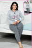 Bawełniana damska piżama z króliczkiem Size Plus /D9-1 7717 S195/