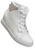 Białe trampki sneakersy z cekinami /E2-3 2400 S315/