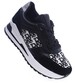 Czarne trampki sneakersy na niskim koturnie /D4-3 13927 T299/