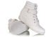 Pikowane botki sneakersy z blaszką /G13-1 W28 sx532a/ White