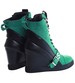 Damskie trampki sneakersy na koturnie Seastar Green- black /A1-3 15100 T937/