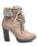 Wygodne botki na obcasie KHAKI /xxx 3855 S399/