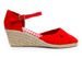 Sandały espadryle na niskim koturnie /F4-3 Y150 S/ Czerwone