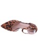 Czółenka na słupku z paseczkiem Leopard /D7-3 14378 T244/