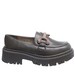 Zielone loafersy damskie półbuty na platformie /E6-1 15488 T336/