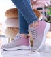 Damskie buty sportowe Grey Pink /A1-3 13972 T287/