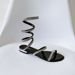 Designerskie sandały spiralki /E8-1 AB86 S425/ Czarne