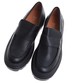 Czarne półbuty loafersy damskie /E2-1 16845 G242/