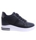 Czarne trampki sneakersy na niskim koturnie /G11-3 13690 T405/