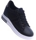 Czarne trampki sneakersy na niskim koturnie /G11-3 13690 T405/