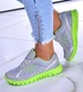 Lekkie buty sportowe L.Grey-Green / F4-2 8412 S203/