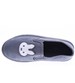 Ciemno szare wsuwane tenisówki slip on z króliczkiem /B8-2 15794 T141/