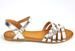 Srebrne sandały na płaskim obcasie /C6-1 Ae408 S159/