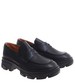 Czarne loafersy damskie /D3-2 16844 G242/