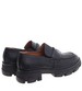 Czarne loafersy damskie /D3-2 16844 G242/