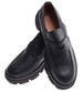 Czarne loafersy damskie /D3-2 16844 G242/